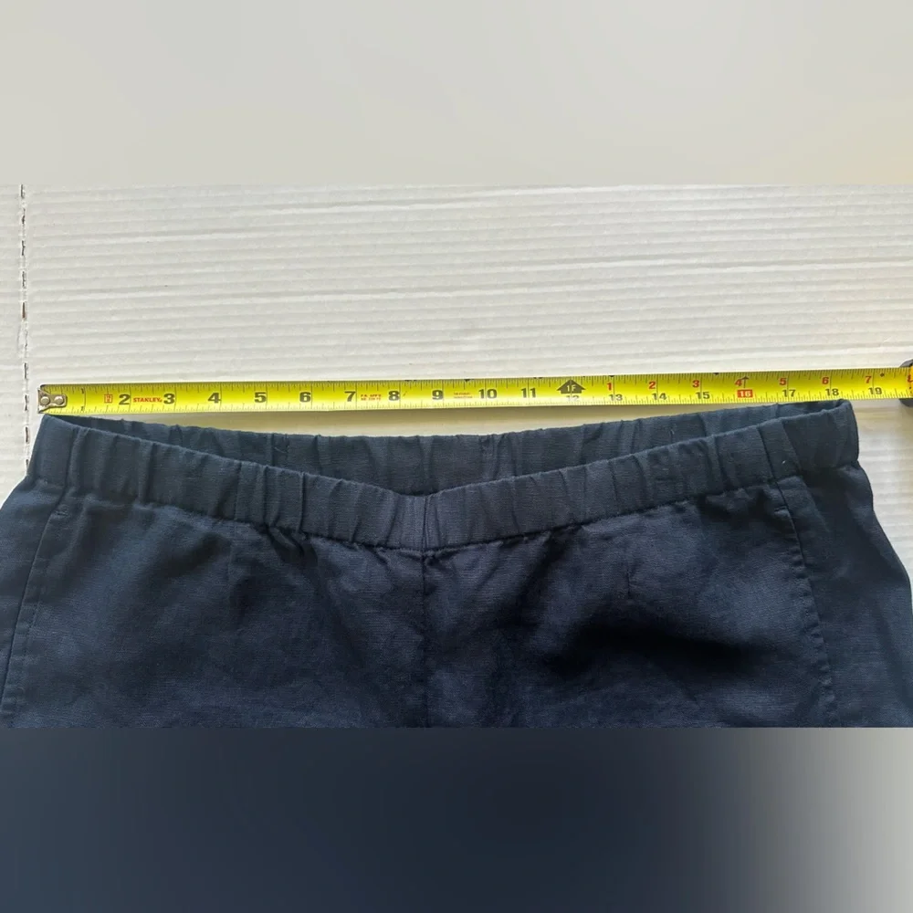 J. Jill Linen Pants Women's L Tall Blue‎ Pull On Crop NEW - Picture 3 of 9